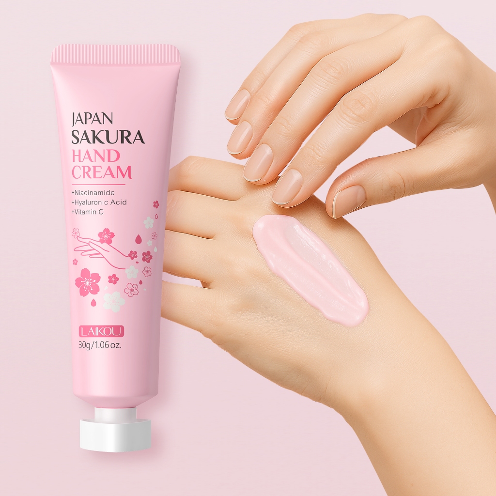 LAIKOU Japan Sakura Hand Cream 30g Long-lasting Hydration Smooth Radiant Skin Refreshing