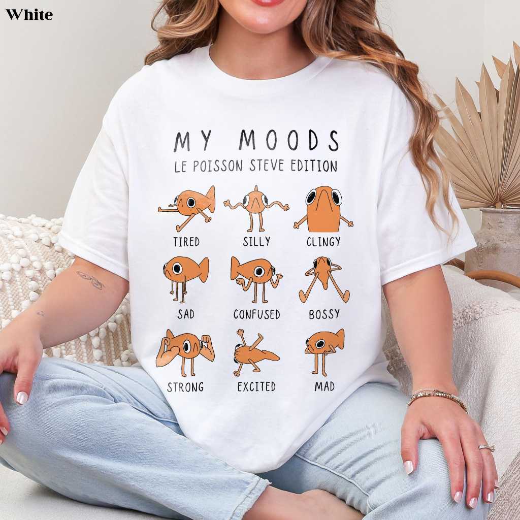 Le Poisson Steve Tshirt ตลก Le Poisson Steve Meme เสื้อ, is range Poisson Steve Crewneck ปลาสีส้มของ