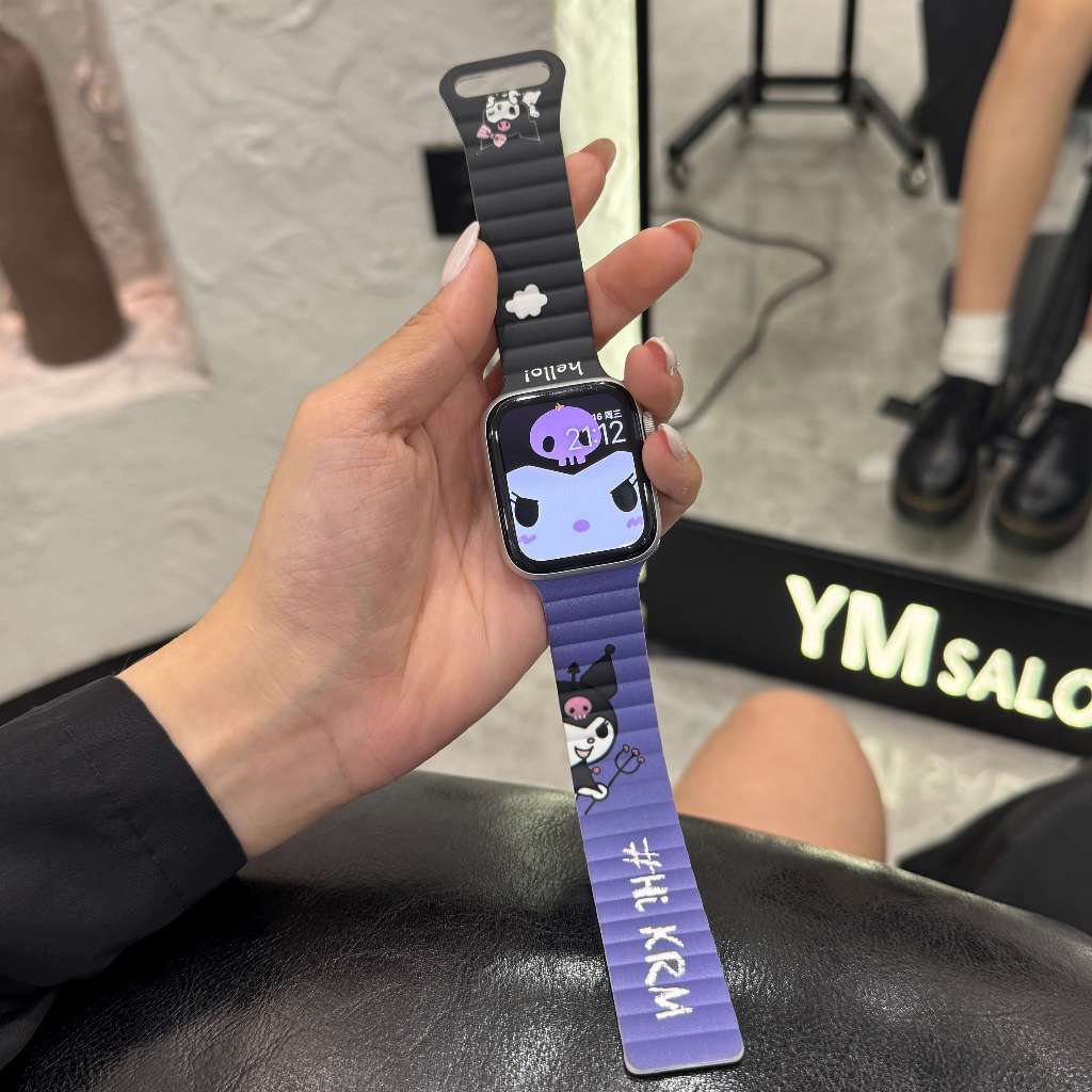 น่ารัก KT Cat สายรัดแม่เหล็กสําหรับ Apple Watch Ultra 46/44/40/49/45/41/42/38/45 มม.Iwatch Series Ultra/10/9/8/7/6/5/4/3/2/1 - รูปที่ 7