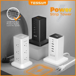 TESSAN Power Strip Extension Cord with USB+TypeC, Compact  Lightweight Outlet Socket