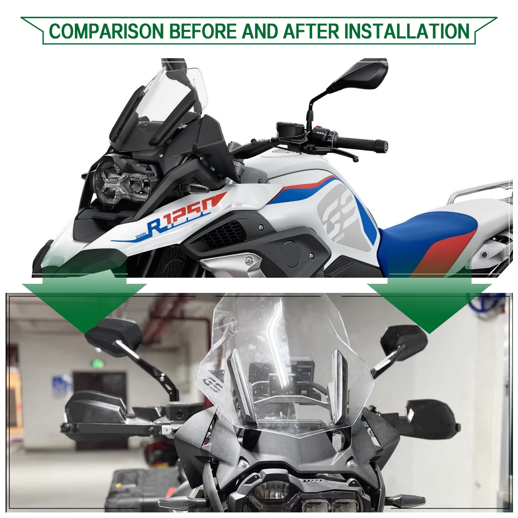 สําหรับ BMW R1250GS R1200GS LC ADV รถจักรยานยนต์ R 1250GS Hand Guards Lever Protector Handlebar ใหม่อลูมิเนียม Handguard Wind Shield Guard ราคา ถูกที่สุด ดีลบีเคเค แกลเลอรีภาพที่ 4