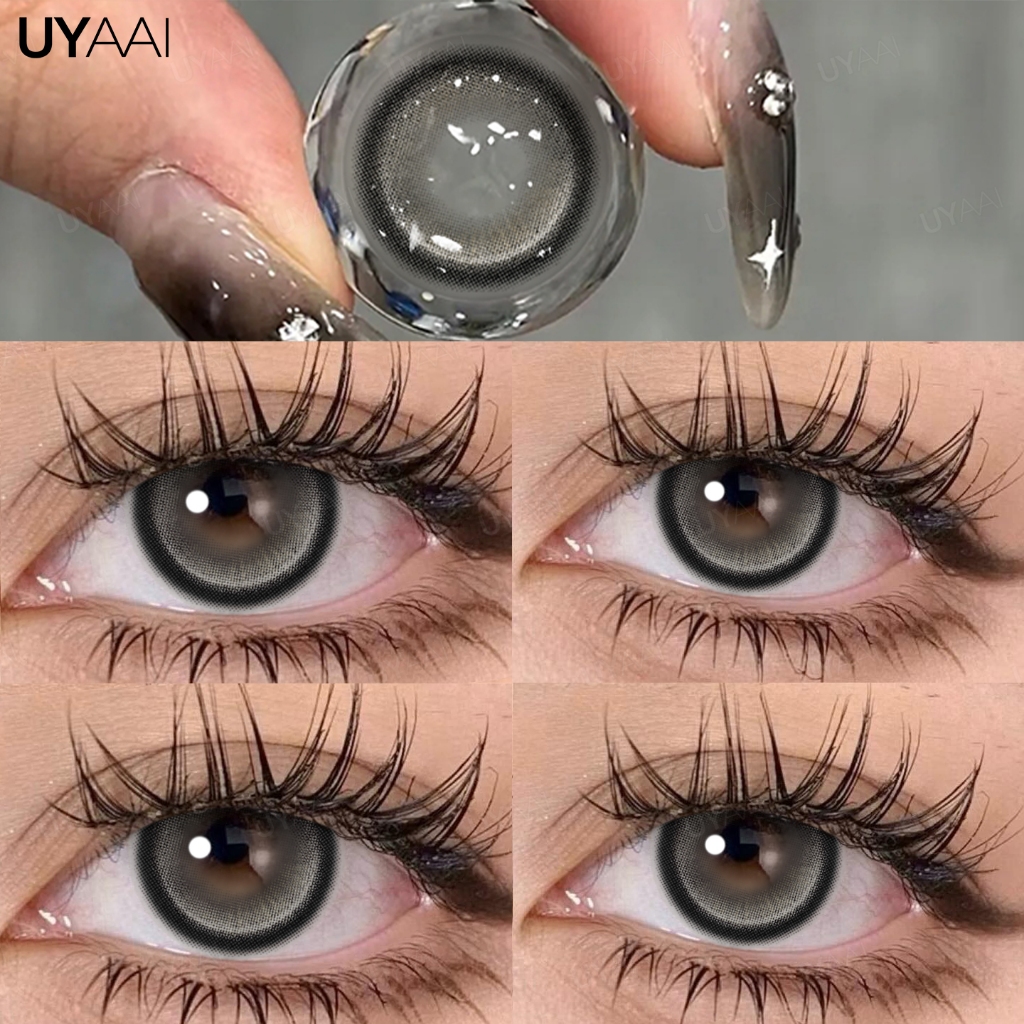 คอนแทคเลนส์ [0.00~-6.00] UYAAI x FRESHLADY Jellyfish Gaze series คอนแทคเลนส์สี 14.2mm Brown Gray Blu
