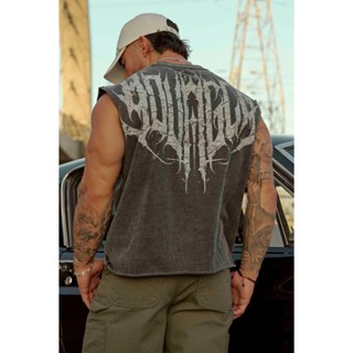 YOUNGLA ผู้ชายอเมริกัน Plus ขนาดแฟชั่นอินเทรนด์ Hip Hop Stre…