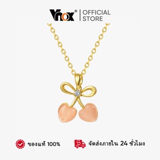 Vnox Zircon Cubic Heart-Shaped Cherry จี้สร้อยคอผู้หญิง,Gold…