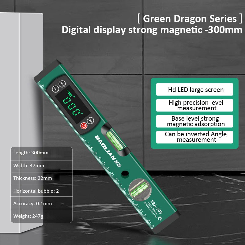 30/40/50/60เซนติเมตรอิเล็กทรอนิกส์จอแสดงผลดิจิตอลระดับไม้บรรทัด90องศาแม่เหล็กมุมเมตรอลูมิเนียมอัลลอยด์ระดับไม้โปรแทรกเตอร์เครื่องวัดความเอียง - รูปที่ 5