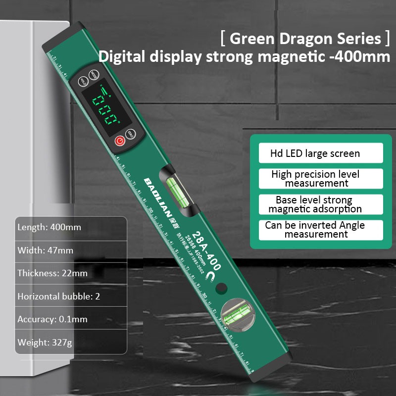 30/40/50/60เซนติเมตรอิเล็กทรอนิกส์จอแสดงผลดิจิตอลระดับไม้บรรทัด90องศาแม่เหล็กมุมเมตรอลูมิเนียมอัลลอยด์ระดับไม้โปรแทรกเตอร์เครื่องวัดความเอียง - รูปที่ 6