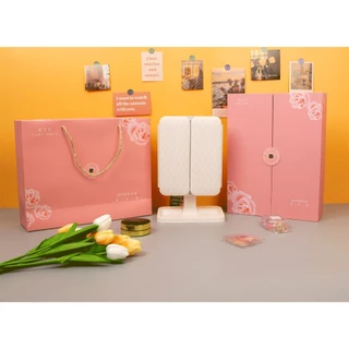 Smart LED Makeup Mirror กระจกแต่งหน้า ไฟ LED กระจกตั้งโต๊ะ 3สี แบตเตอร์รี่ 1200mAh ระบบสัมผัส ดีไซน์พับได้ 3 ตอน กระจกคมชัดระดับ 4K