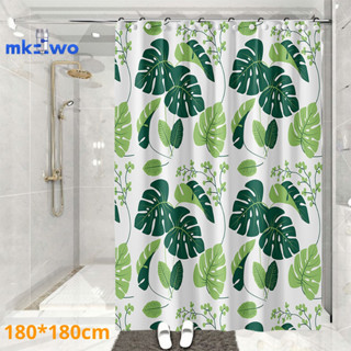 ม่านห้องน้ำ ม่านกันน้ำ ม่านพลาสติกPEVA ขนาด180x180ซม. ฟรีตะข…