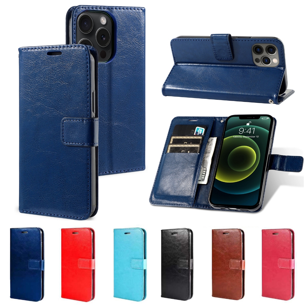 SAMSUNG Glossy FlipสําหรับSamsung A9 Pro J8 2018 A9S A910 A6S A8S A6 Plus A8 Star Lite A10E A20E A11