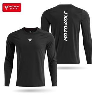 MOTOWOLF เสื้อโปโล 7A ขี่มอเตอร์ไซค์ต้านเชื้อแบคทีเรียผู้ชาย…