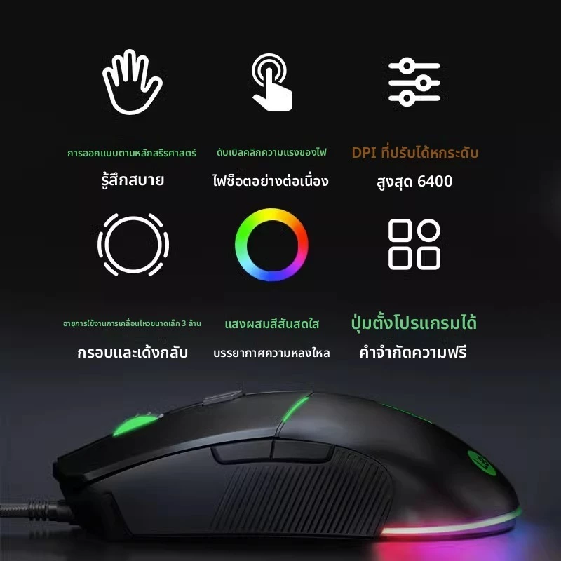 เมาส์มีสาย Lenovo รุ่น M109 สำหรับคอมพิวเตอร์และโน้ตบุ๊ก thumbnail 3