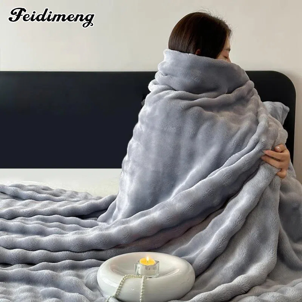 FDM พร้อมส่ง ผ้าห่มนาโน ผ้าห่มสำนักงาน โซฟาออฟฟิศ ไม่ซีดจาง นุ่มต่อการสัมผัสพับเก็บได้ ใช้ได้ทุกฤดู
