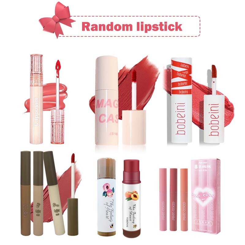 FEPO ลิปสติก 1 ชิ้นลิปกลอสแต่งหน้าสุ่ม
