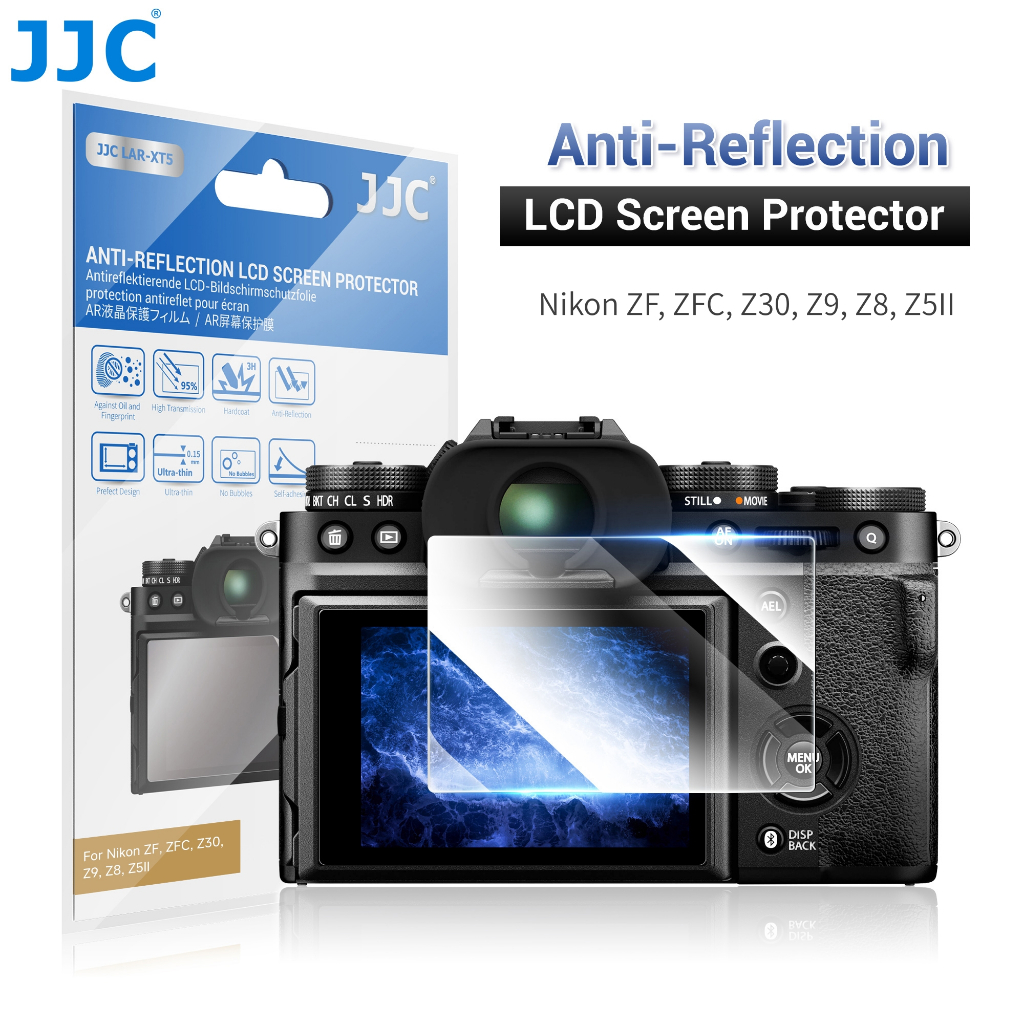JJC AR Film ตัวป้องกันหน้าจอ สําหรับกล้อง Nikon ZF ZFC Z5II Z30 Z8 Z9 ป้องกันแสงสะท้อน LCD ฟิล์มป้องกันแสงสะท้อนบางเฉียบ