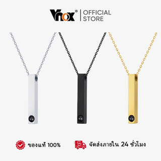 VNOX วีน็อกซ์ สร้อยคอจี้บาร์ฉายภาพที่กําหนดเองสําหรับผู้ชาย,…