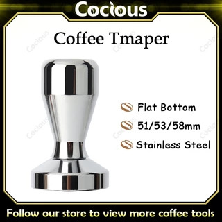 COCIOUS ผง บด อัด ที่กดกาแฟ แทมเปอร์ 51/58 มม ที่กดกาแฟแทมเปอร์ กาแฟด้ามไม้