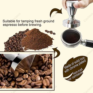 COCIOUS ผง บด อัด ที่กดกาแฟ แทมเปอร์ 51/58 มม ที่กดกาแฟแทมเปอร์ กาแฟด้ามไม้