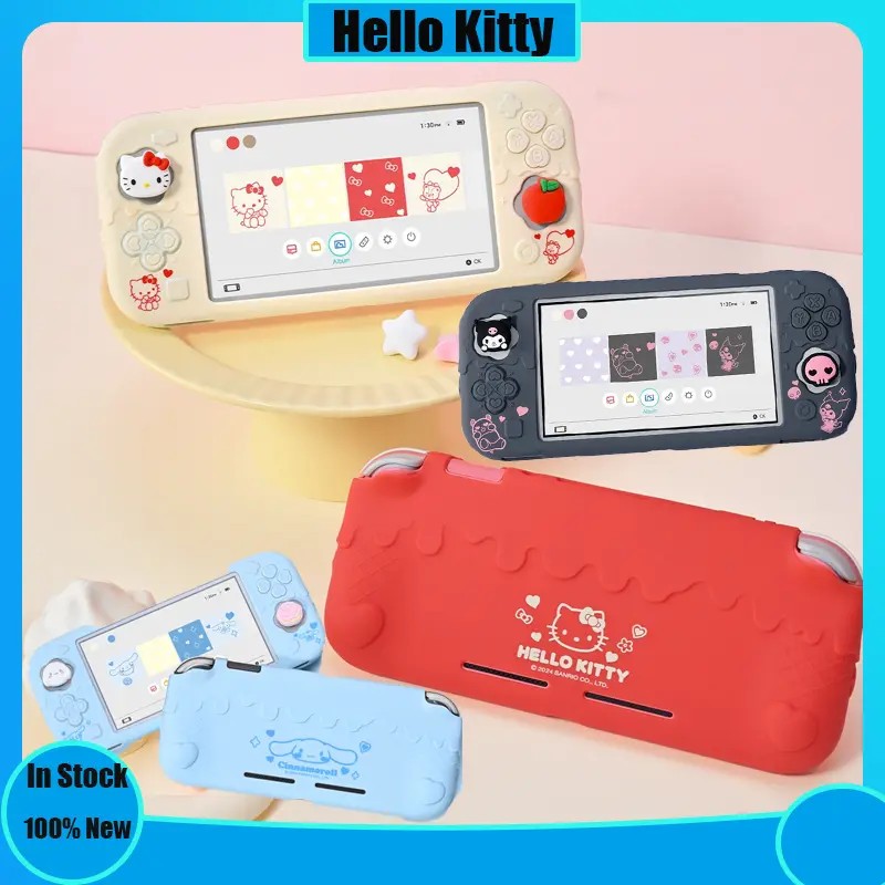 ใหม่ Nintendo Switch Lite เคสซิลิโคน Hello Kitty Kuromi Cinnamoroll ออกแบบอะนิเมะ Soft Shell ครบชุดของขวัญ