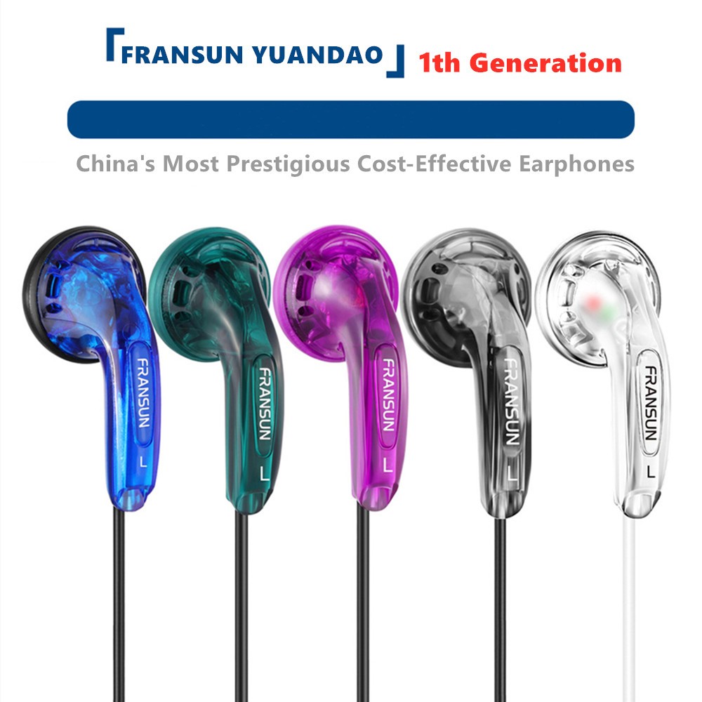 FRANSUN YUUNDAO 1st Generation In Ear หูฟังหูฟังหัวแบน 3.5 มม.ประเภท C ชุดหูฟัง Vido Yincrow