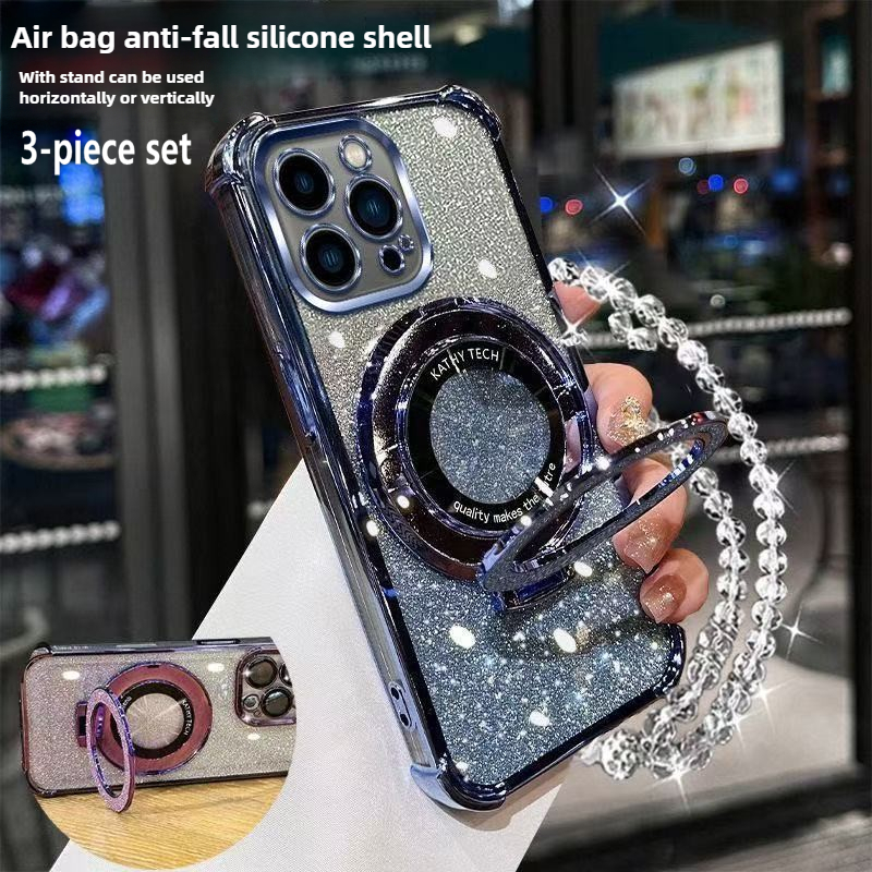 【3 in 1】เคส Samsung S24 S24 FE S23+ S25 S22 Ultra S23 Ultra โทรศัพท์มือถือกรณีนุ่มซิลิโคนกันกระแทกปก