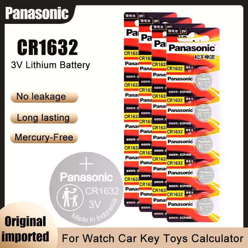 แบตเตอรี่ลิเธียม Panasonic CR1632 CR 1632 DL1632 ECR1632 BR1632 3V สําหรับ Smart Watch Remo 5-20 ชิ้
