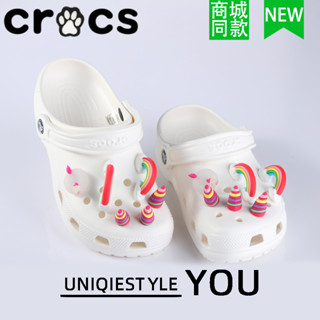 Crocs Texture น่ารักการ์ตูนสามมิติ 3D Rainbow Unicorn jibbit…