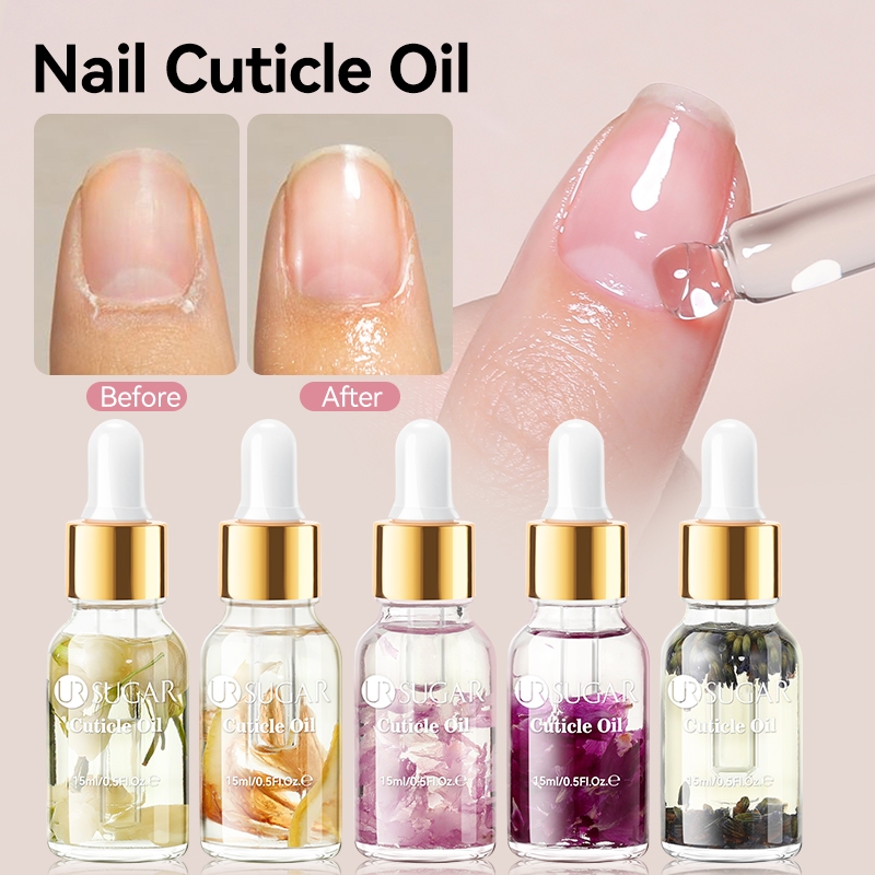 UR SUGAR Nail Cuticle Nutrient Oil บํารุงและซ่อมแซมเล็บที่เสียหาย Moisturizing เสริมสร้างและกระจ่างใส Nail Care