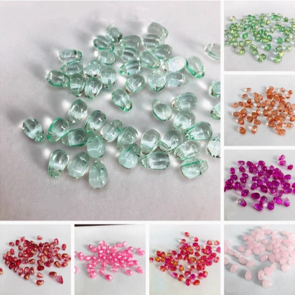 10 ชิ้น/แพ็คแฟชั่นขนาดเล็กแก้วสีสันสดใส Teardrop Charm ลูกปัดหลวมประมาณ 6x9 มม.y1876