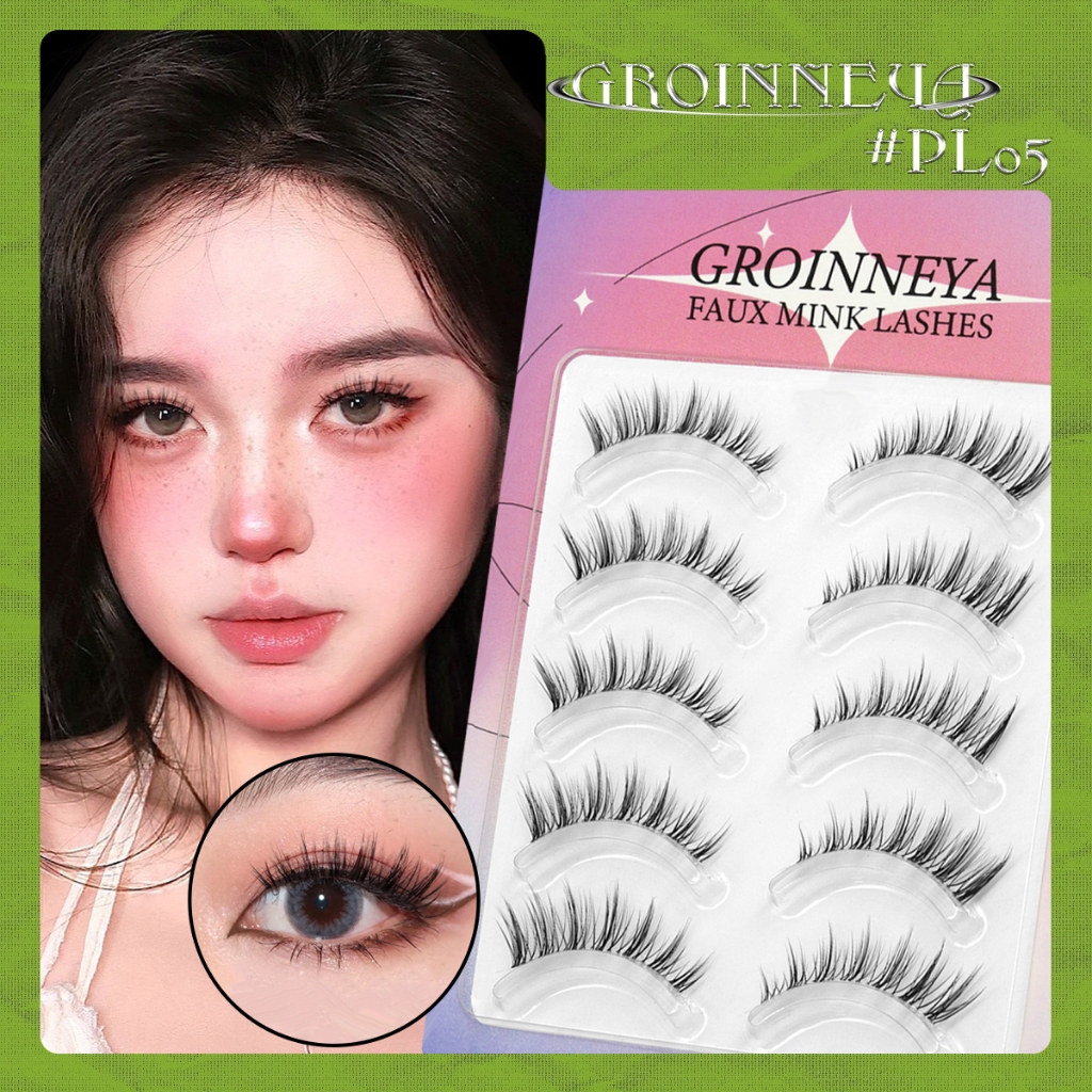 ขนตาปลอมสไตล์มังงะ ปลายแหลมคม​​ ทำมือ 100% • ธรรมชาติ น้ำหนักเบา • แถบใสนุ่ม