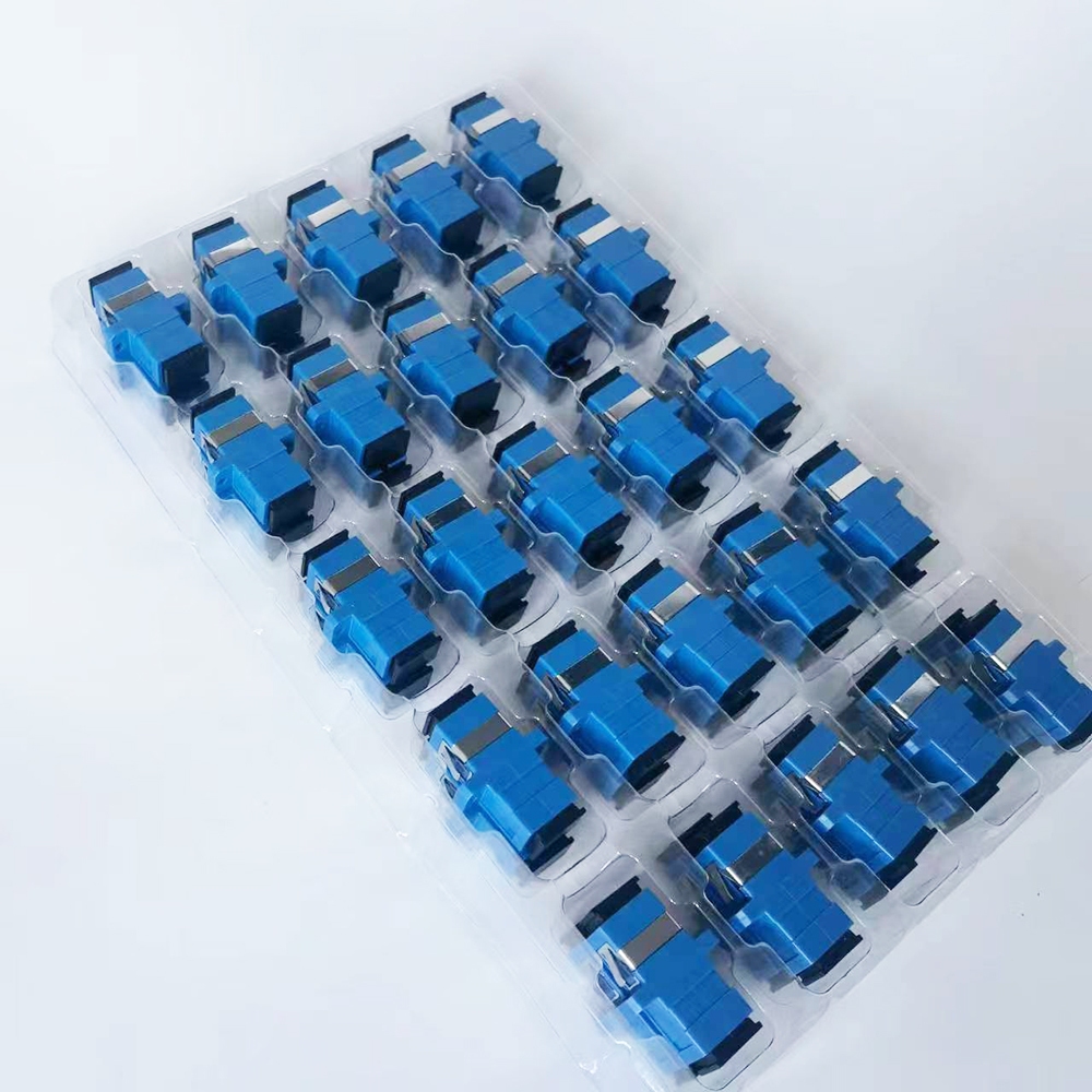 50 ชิ้น LC/SC OM4 /Duplex/Simplex Flanged Fiber Optic Adapter Connector