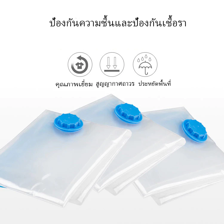 Mangihome ถุงสูญญากาศ เก็บเสื้อผ้าผ้าห่มผ้านวมจัดเก็บของกระชับพื้นที่แพ็คของเดินทางถุงใส่เสื้อผ้าพกพา ประหยัดพื้นที่ ปั๊มไฟฟ้า thumbnail 10
