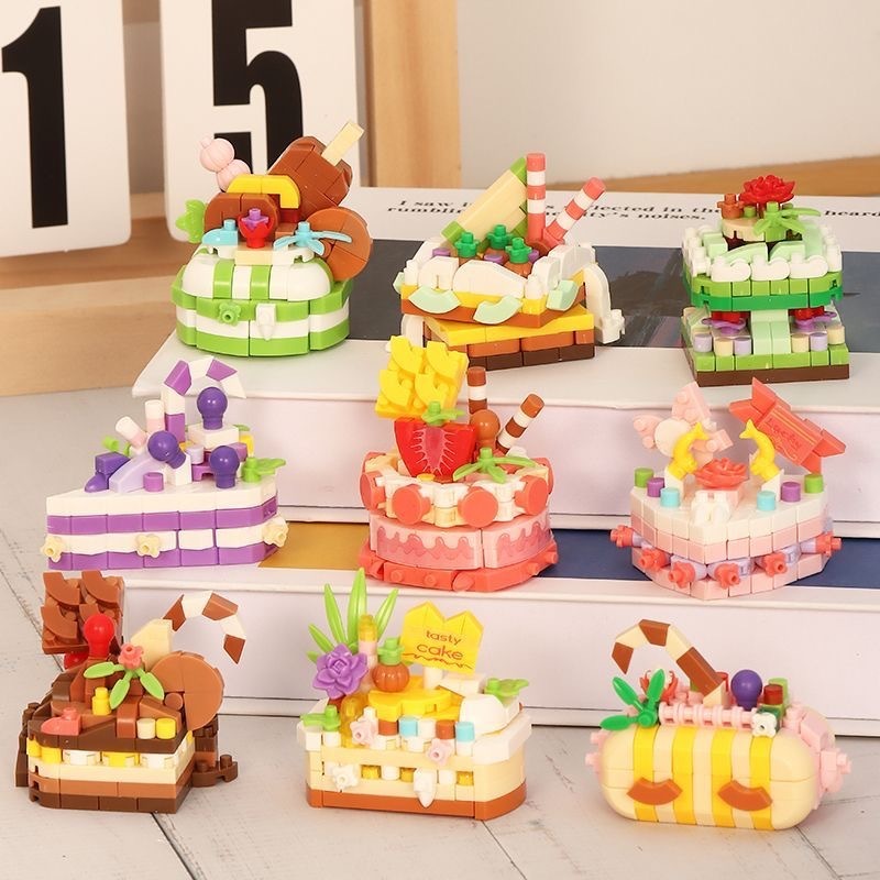 เค้กตัวต่อบล็อกอาคาร DIY หวานเหมือนจริง สนุกเพลิดเพลิน