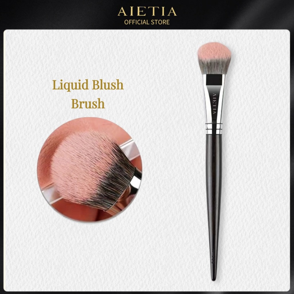AIETIA Liquid Blush Brush Cream Blush Brush Natural Looking Blusher Brush Slop Shape แปรงแต่งหน้าสําหรับ Blush และ Foundation Makeup
