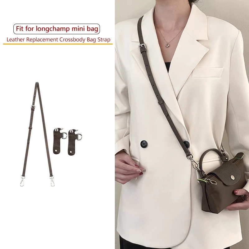 Leather Replacement Crossbody Bag Strap,Fit for longchamp mini,สายปรับระดับได้