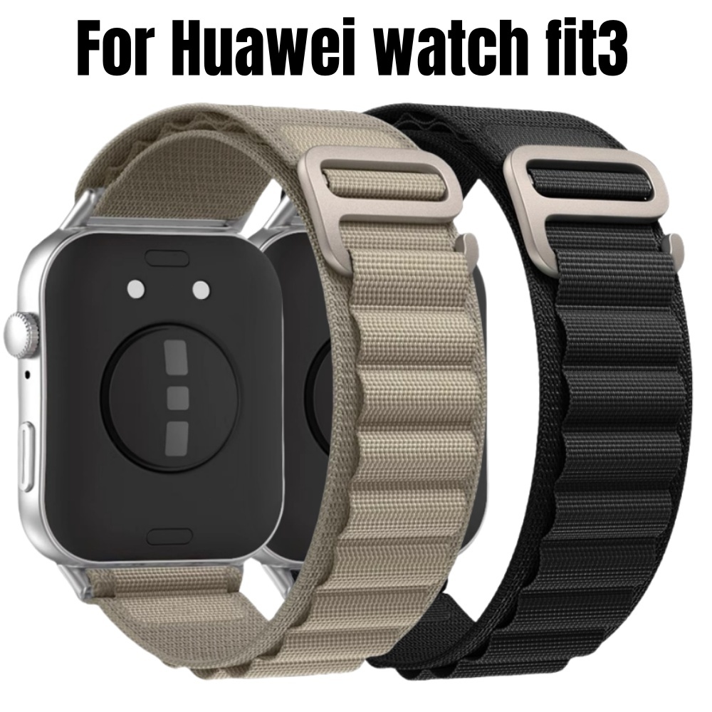 Huawei watch fit 3 Alpine loop สายไนลอนสําหรับ huawei fit3 Breathable Skin friendly เปลี่ยนสร้อยข้อมือสําหรับอุปกรณ์เสริม fit3