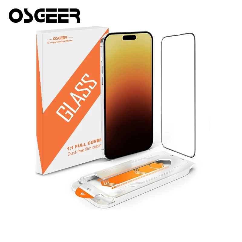 OSEGER ฟิล์มกระจกสําหรับ iPhone 18 17 air 11 12 13 14 15 16 Pro Max Plus ติดตั้งง่าย Full Screen HD / Anti-Peeping, Screen Protector / Glass Protector [จัดส่งจากประเทศไทย]