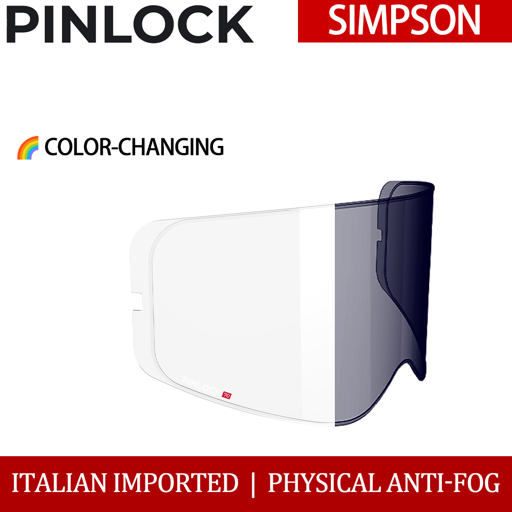 อุปกรณ์เสริมหมวกกันน็อค Simpson Pinlock Changing Conditions เลนส์ป้องกันหมอกสําหรับ M30 ; Darksome,S