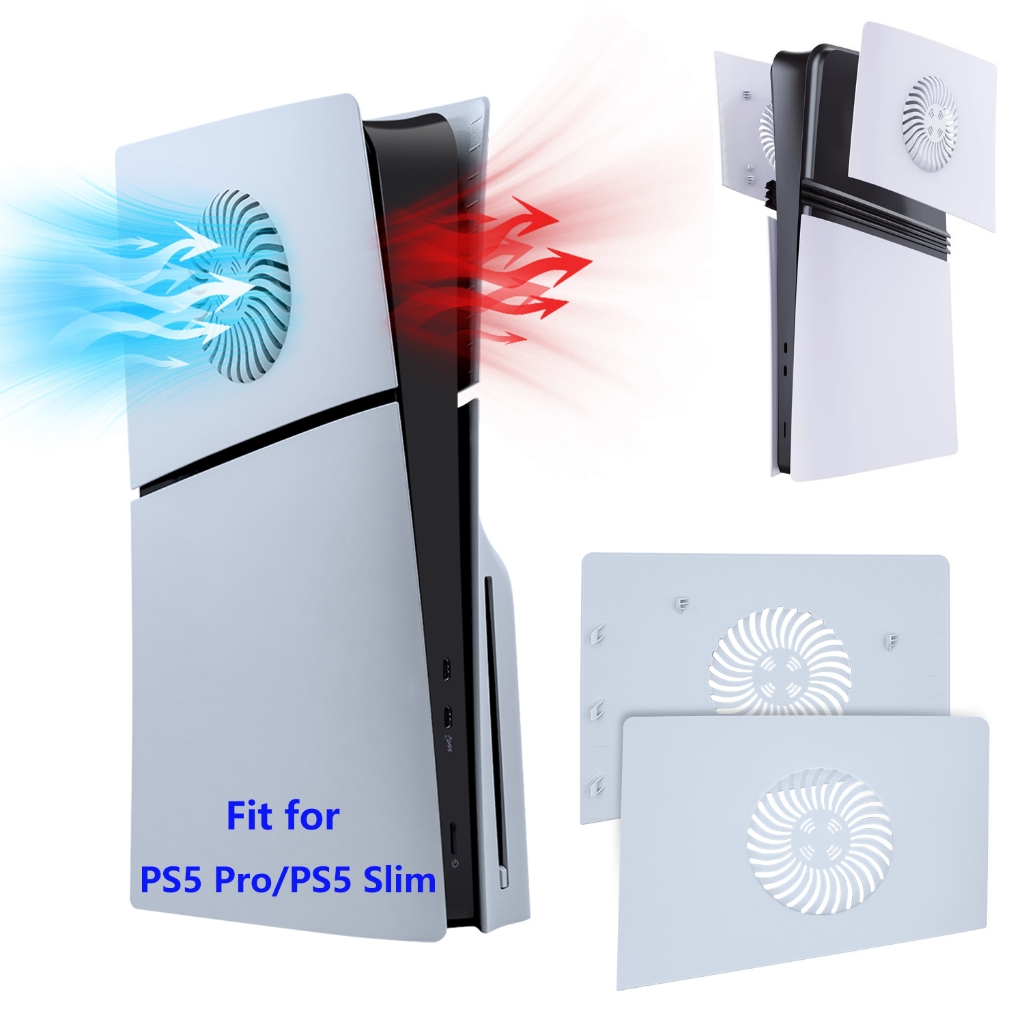 Replacement Upper Part Vents Faceplate สําหรับ PS5 Pro/PS5 Slim Console - สีขาว