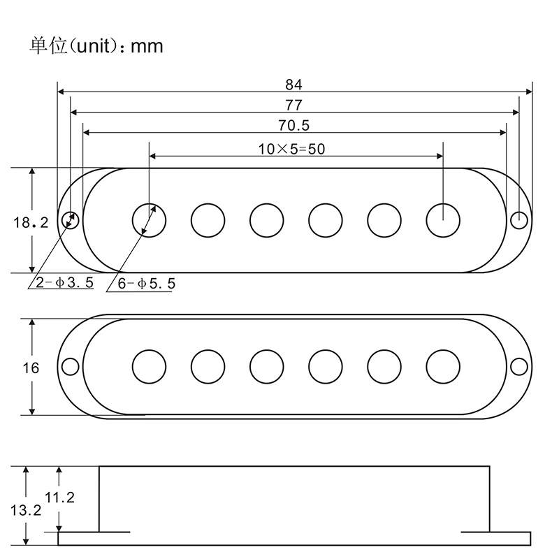 Fleor ชุดฝาครอบปิ๊กอัพคอยล์ พลาสติก สีดํา 2T1V สําหรับกีตาร์ ST SSS - รูปที่ 6