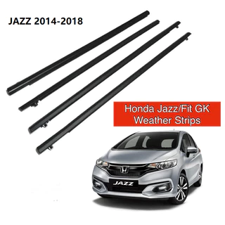 A set คิ้วรีดน้ำประตู คิ้วรีดน้ำขอบกระจก Honda JAZZ 2014-2023 ยางรีดนำ้ขอบกระจก ยางรีดน้ำ ยางรีดน้ำนอก weather strip