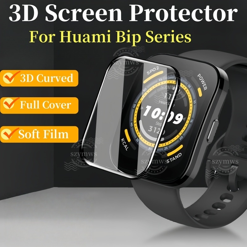 ตัวป้องกันหน้าจอ 3D สําหรับ Amazfit Bip 6 5 Bip 3 3 Pro ฟิล์มป้องกันหน้าจอโค้งเต็มรูปแบบไม่ใช่กระจก