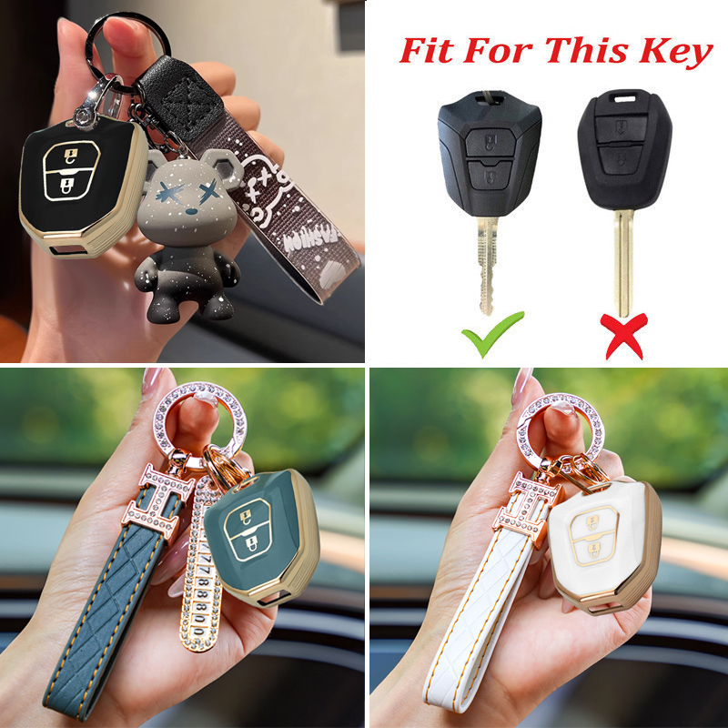 Isuzu เคสกุญแจรถยนต์ พร้อมพวงกุญแจรถยนต์ Isuzu X series D-max MU-X 2022-2025