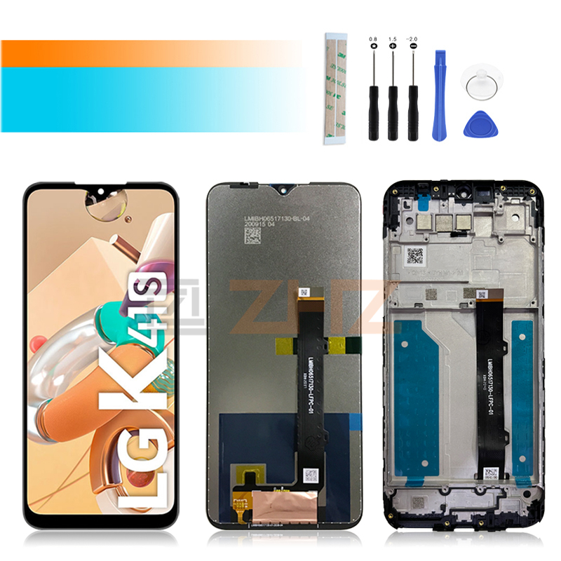 ทดสอบ 100% สําหรับ LG K41S จอแสดงผล LCD หน้าจอสัมผัสพร้อมกรอบ Digitizer Assembly สําหรับ LG K41S จอแ