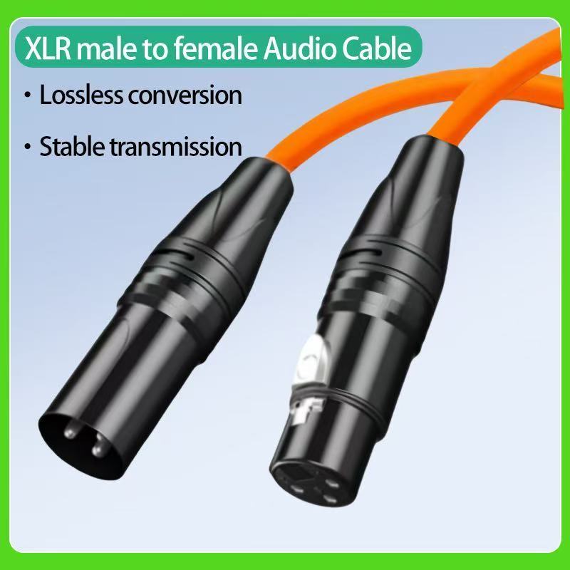 1.0M/1.5m/3m/5mXLR สาย, สายไมโครโฟน, XLR ชายกับหญิง Balanced สายไมโครโฟน 3 ขา, 3 เท้าสั้นสายไมค์ออกซิเจนฟรีทองแดง (OFC)