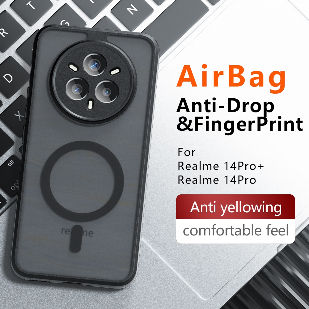 ปลอกสําหรับ OPPO Realme 14 Pro + Plus 5G Realme14Pro + PLUS RMX5051 RMX5056 เคสโทรศัพท์แม่เหล็กไร้สา