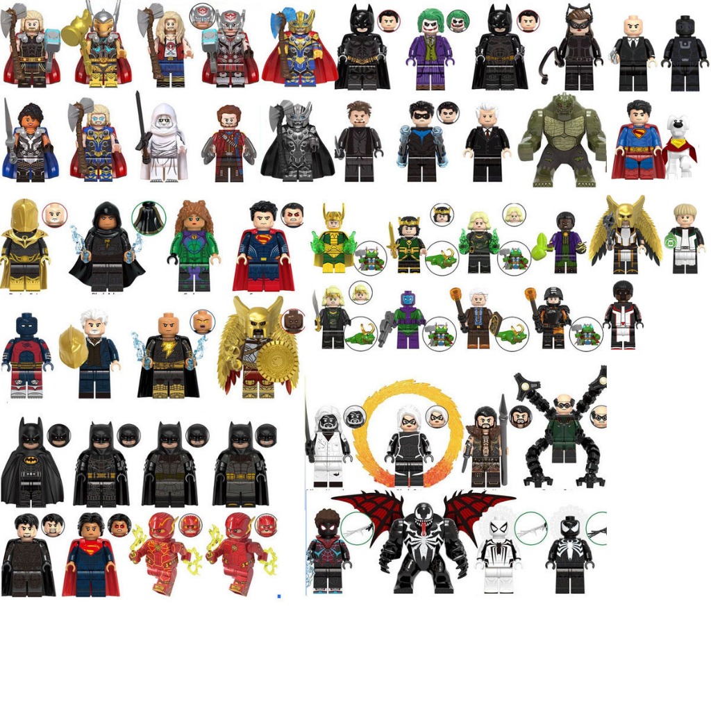 ประกอบของเล่น Thor Valkyrie Star-Lord ตัวเลข avengers Marvel nano ตุ๊กตาโมเดล