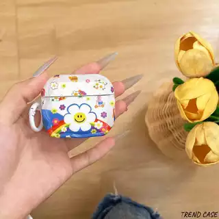 การ์ตูนกระต่ายหมีสายรุ้งหูฟังสําหรับ AirPods 3 Pro 2 AirPods 4 ฝาครอบป้องกัน Soft Case พวงกุญแจ