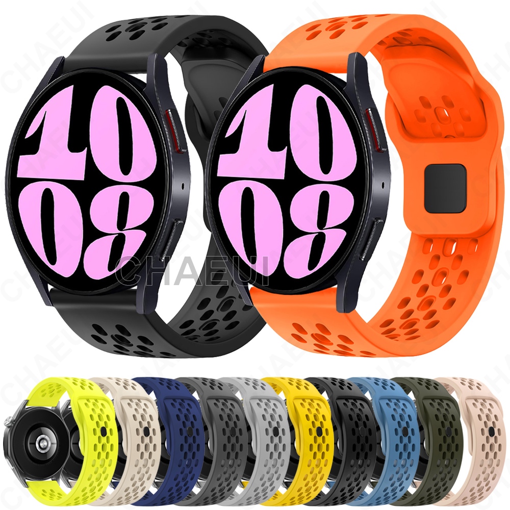 กีฬาสายรัดซิลิโคนสร้อยข้อมืออุปกรณ์เสริมสําหรับ Galaxy Watch 7 FE 6 5 Pro 4 45mm 44mm 40mm Classic 47mm 43mm 46mm 42mm