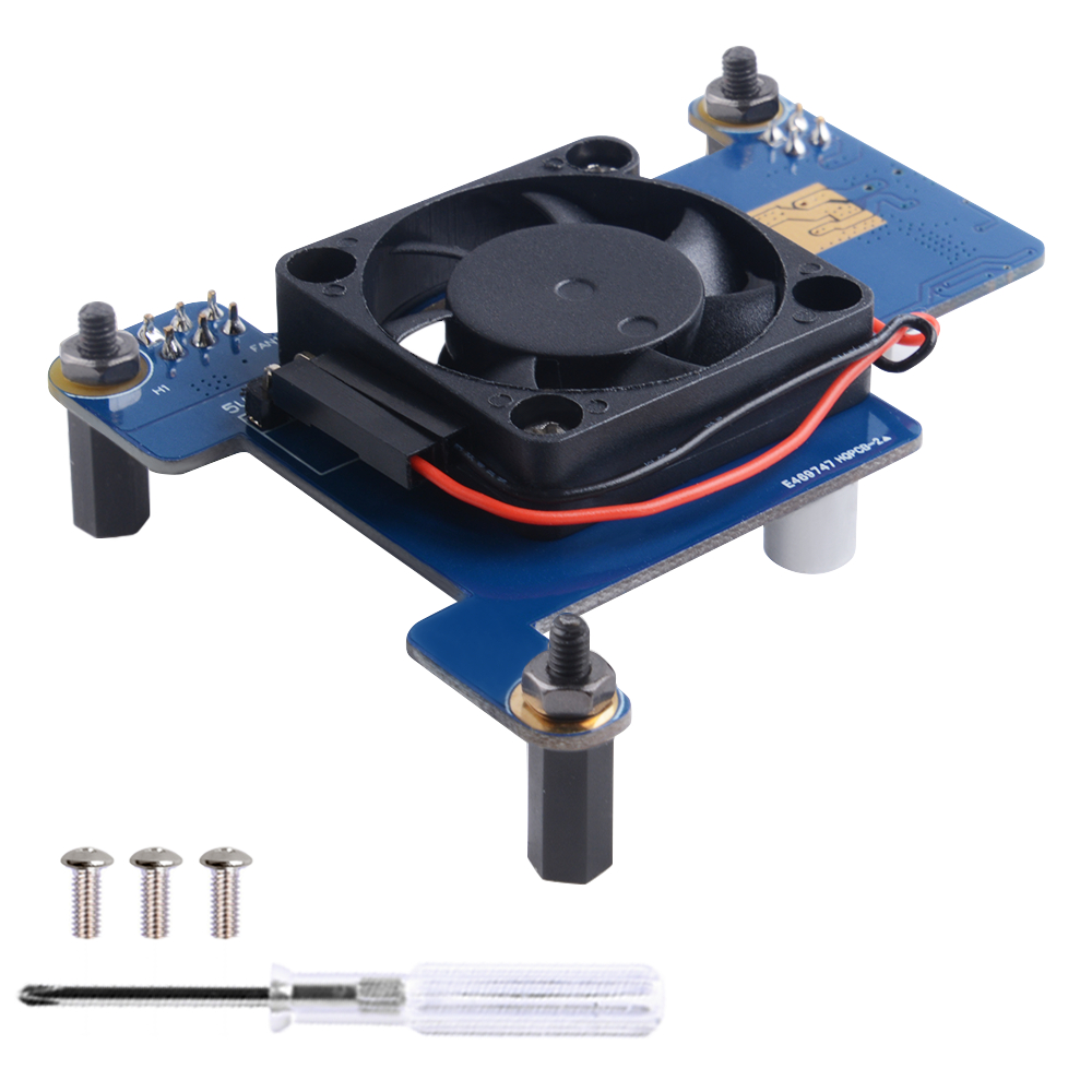 52Pi Raspberry Pi 4 PoE HAT รองรับ IEEE 802.3af หรือ 802.3at PoE Standard, พร้อมพัดลมระบายความร้อน R