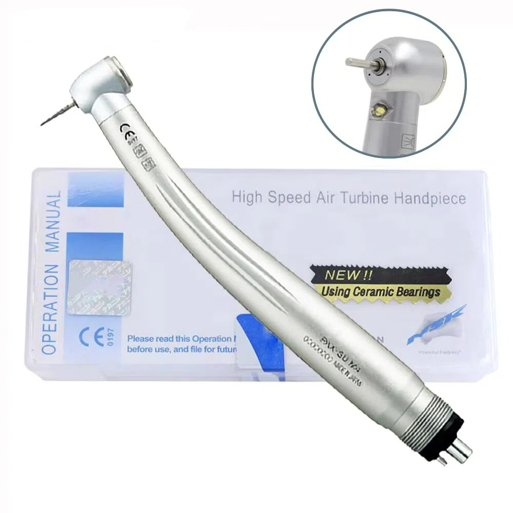 Dental Max1 Handpiece ความเร็วสูง LED E-generator ปุ่มกด Air Turbine 3 สเปรย์น้ํามือชิ้น 4 หลุม 2 หลุม – โปรปัง